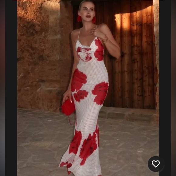 ZARA FLORAL POLKA DOT DRESS MEDIUM - Picture 4 of 16